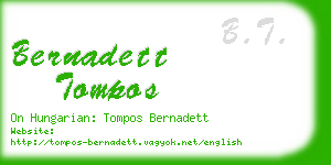 bernadett tompos business card